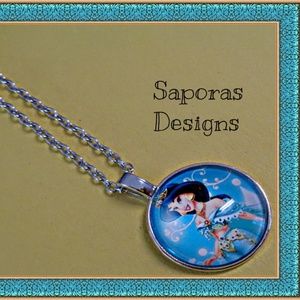 Silver Tone Disney  Jasmine Inspired Necklace